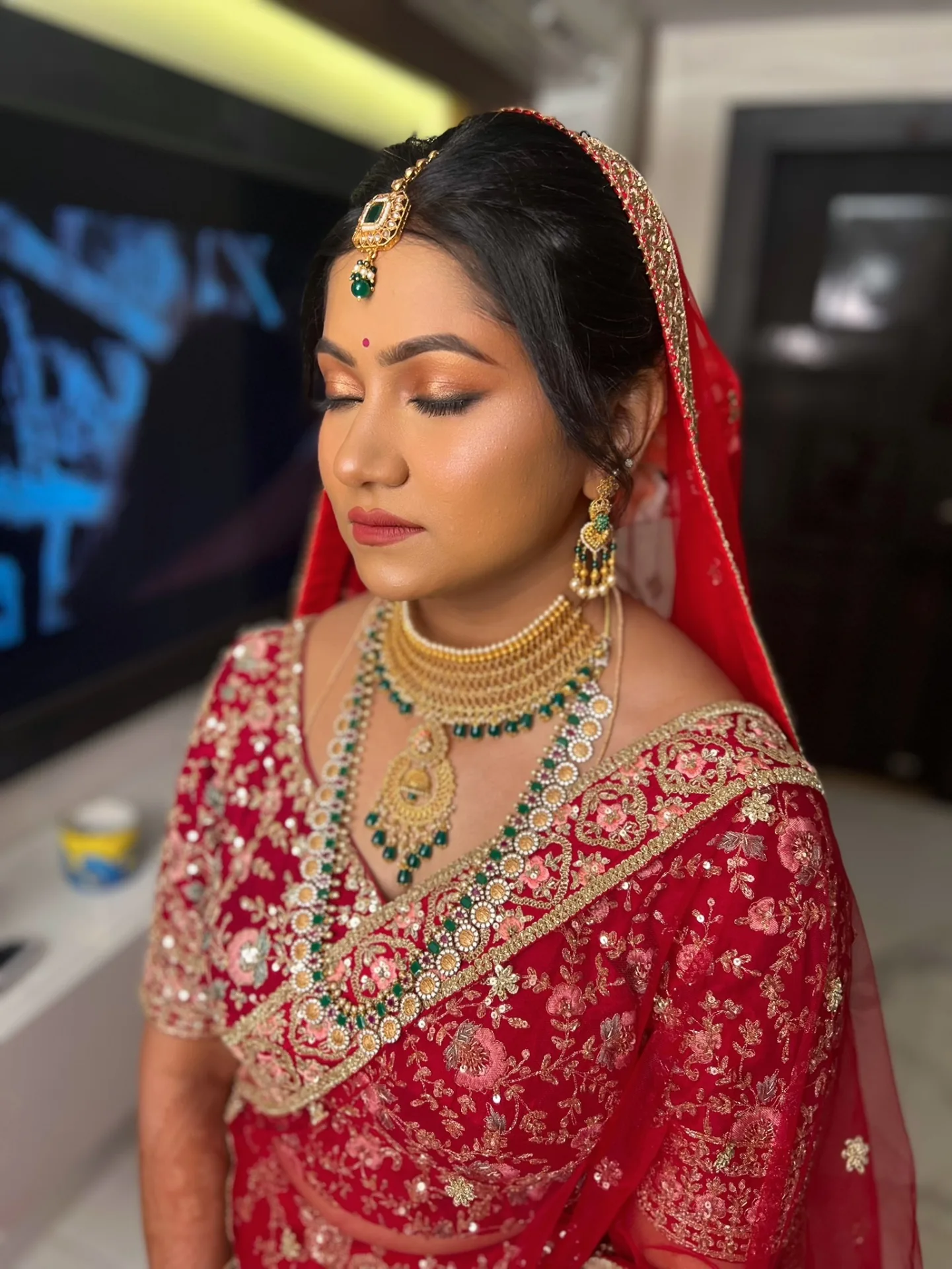 Anisha — wedding sangeet makeup in Cuttack by Romma